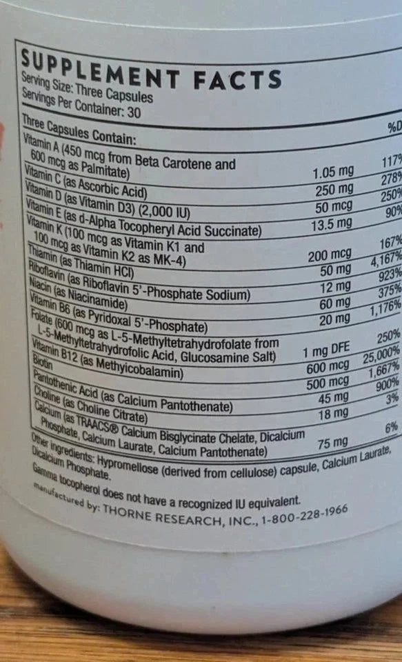 Thorne Multi-Vitamin Elite AM - 90 Capsules -