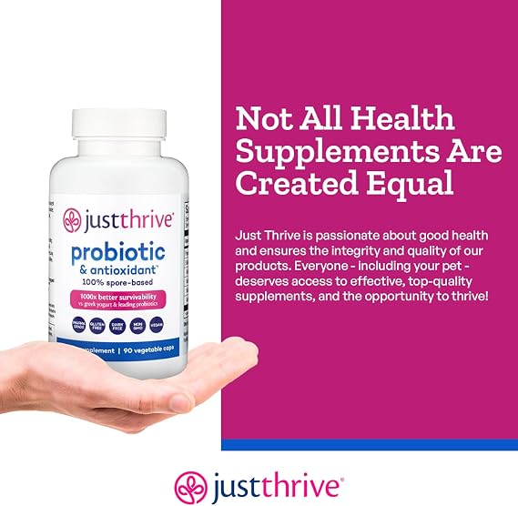 Just Thrive Probiotic & Antioxidant 100% Spore-Based Digestive Support