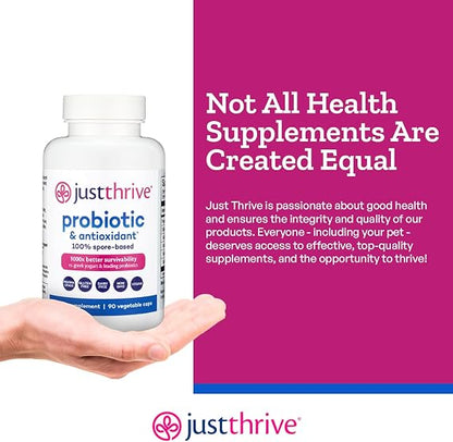 Just Thrive Probiotic & Antioxidant 100% Spore-Based Digestive Support