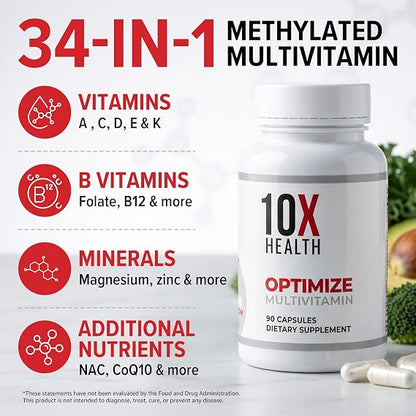 10X Health Methylated Multivitamin - 90 Capsules