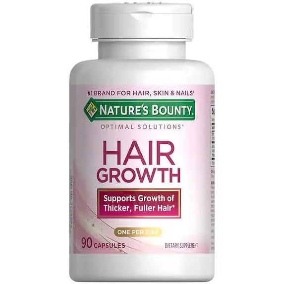 Nature’s Bounty Hair Growth Supplement – Biotin, Silicon & Arginine – 90 Capsules