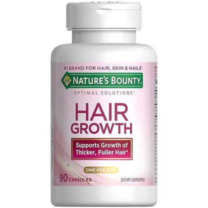 Nature’s Bounty Hair Growth Supplement – Biotin, Silicon & Arginine – 90 Capsules