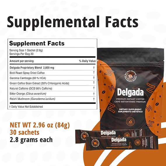 Total Life Changes - Delgada Instant Coffee - 30 Sachets