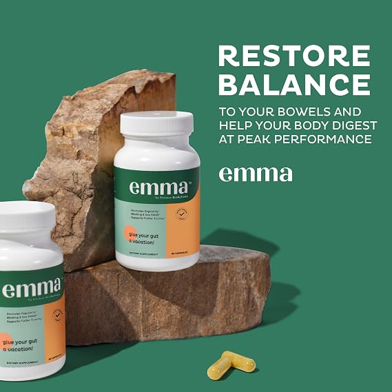 Emma Gut Health – Gas, Bloating & Constipation Relief – 60 Capsules