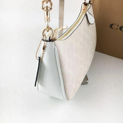 COACH Teri 2Way CA548 Shoulder Bag Signature Coated Canvas White New outlet