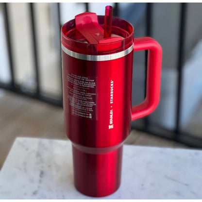 Stanley x Starbucks Holiday Red Quencher H2.0 FlowState 40oz Tumbler