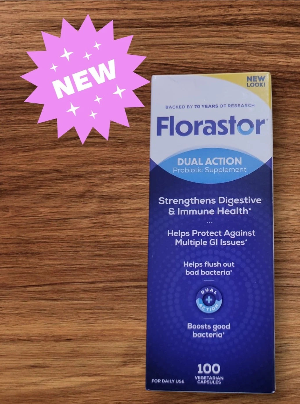 Florastor Probiotic for Digestive and Immune Health, 100 Capsules
