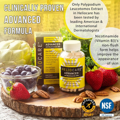 Heliocare Advanced Niacin B3 Supplement: Fernblock PLE 120 Count