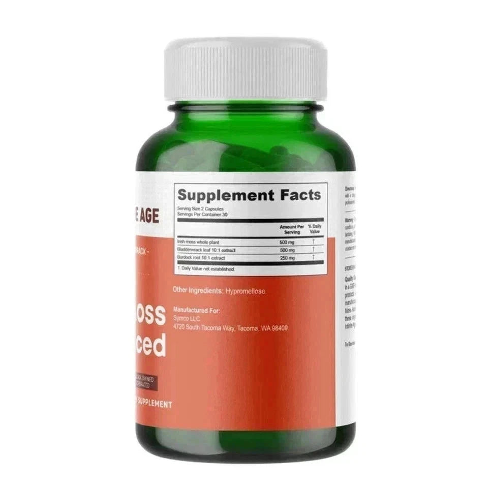 INFINITE AGE 1250mg Sea Moss Advanced Superfood, High-Potency, Vegan - 60 Count
