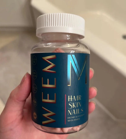 WEEM Hair Skin and Nails Gummies vegan Biotin Vitamins Healthy Hair