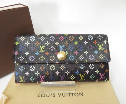 LOUIS VUITTON Monogram Multicolor Portefeuille Sarah Long Wallet S#55262