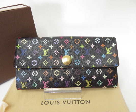 LOUIS VUITTON Monogram Multicolor Portefeuille Sarah Long Wallet S#55262