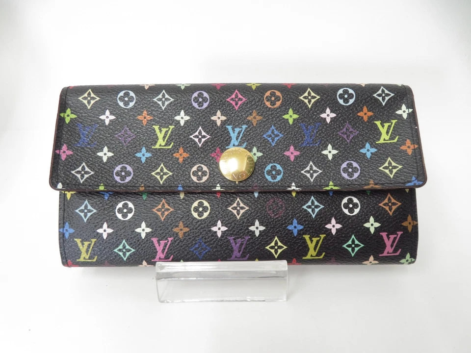 LOUIS VUITTON Monogram Multicolor Portefeuille Sarah Long Wallet S#55262