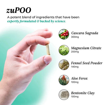 UMZU Zupoo Gut Support Colon Cleanse Dietry Supplement 30 Capsules